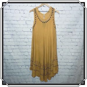 NWT JK Sleeveless Midi Embroidered Dress One Size Fits All